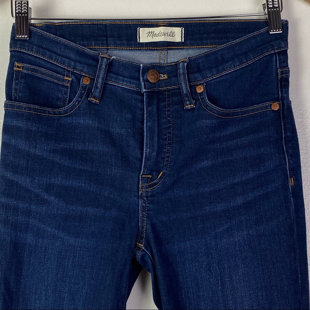 Madewell 9" Mid Rise Skinny Jeans Dark Blue Wash - Picture 5 of 12